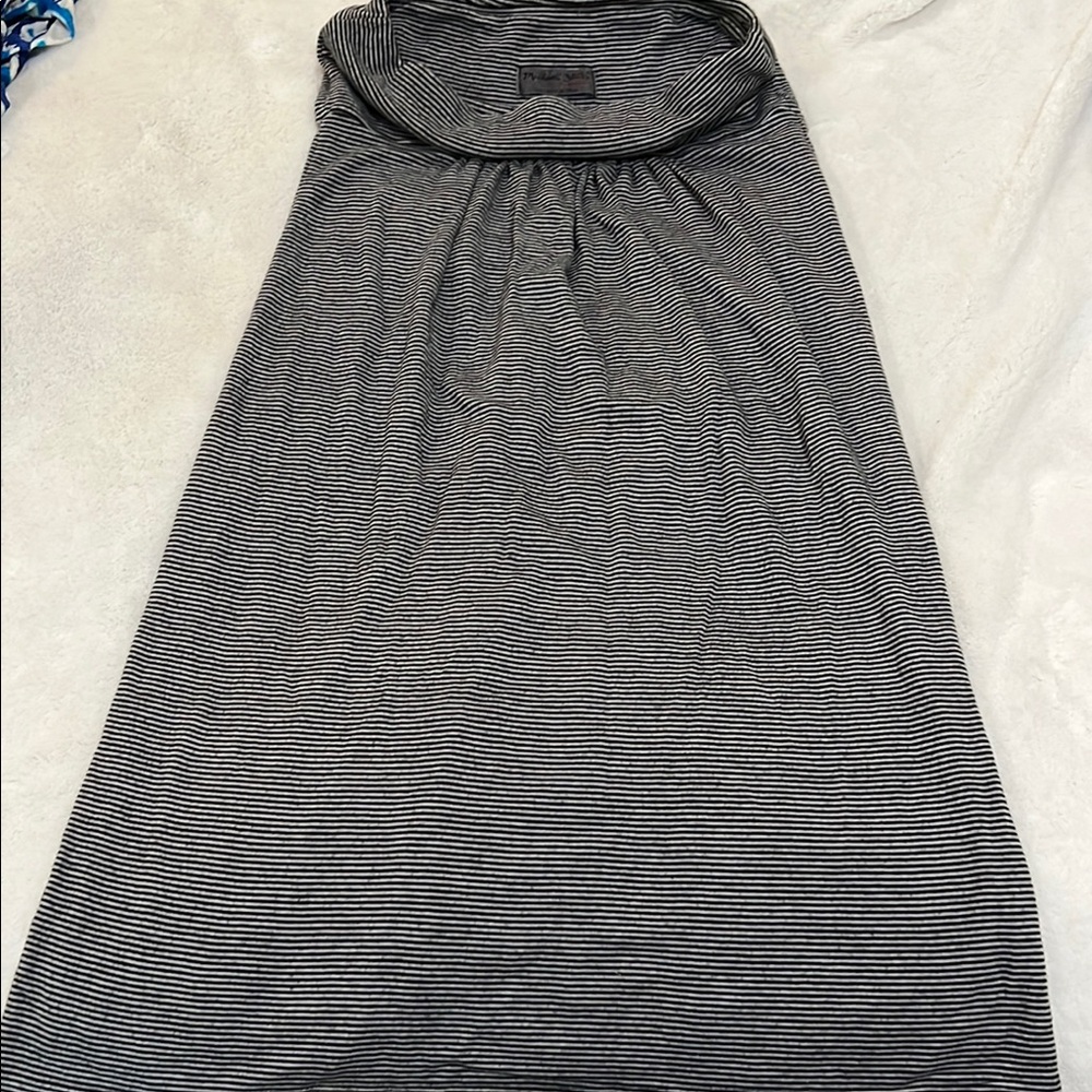 Michael Stars Black and White Striped Fabric